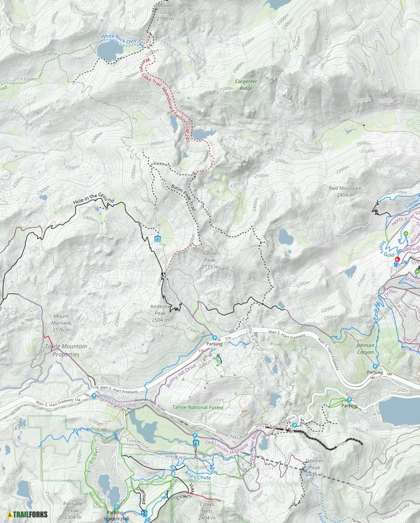 Tahoe Donner Bike Trail Map Donner Summit, Truckee Mountain Biking Trails | Trailforks