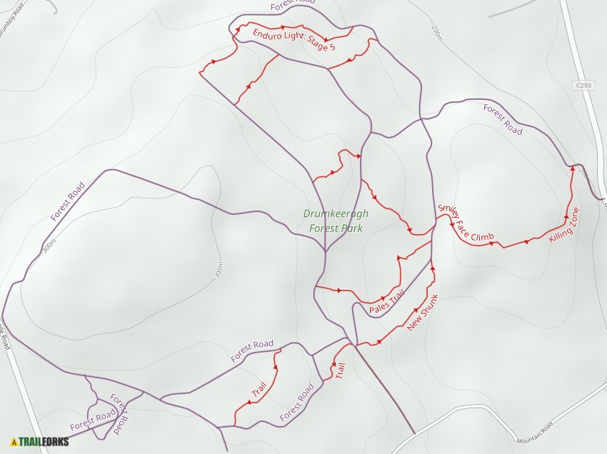 Drumkeeragh Forest Ballynachinch Mountain Biking Trails Trailforks