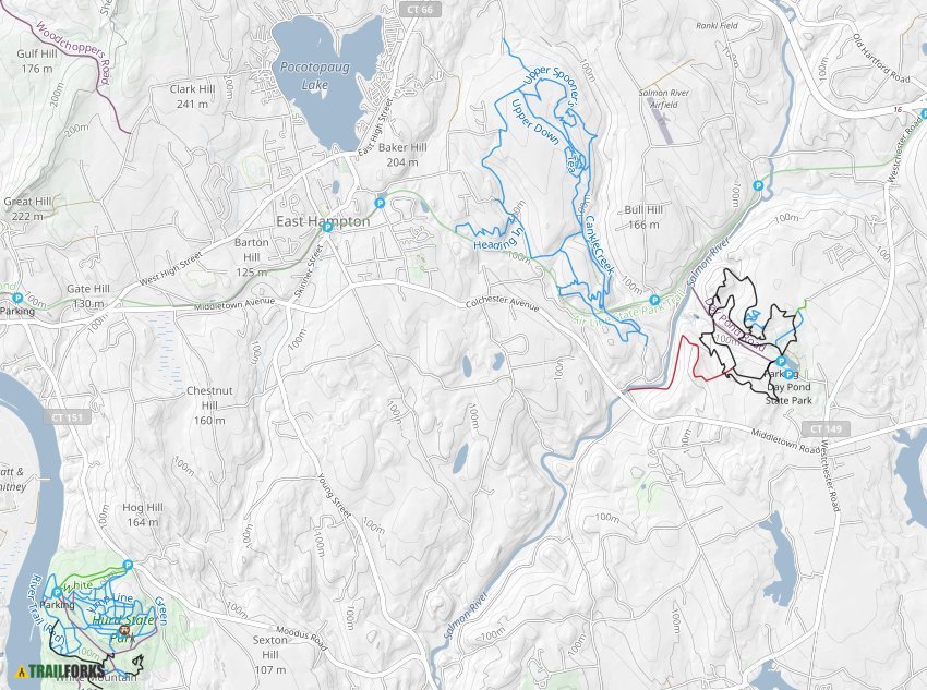 East Hampton Trail Map East Hampton, Connecticut Mountain Biking Trails | Trailforks