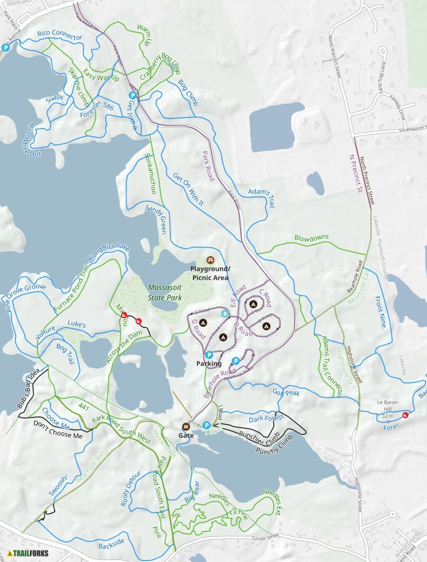 East Taunton, Massachusetts Mountain Biking Trails Trailforks