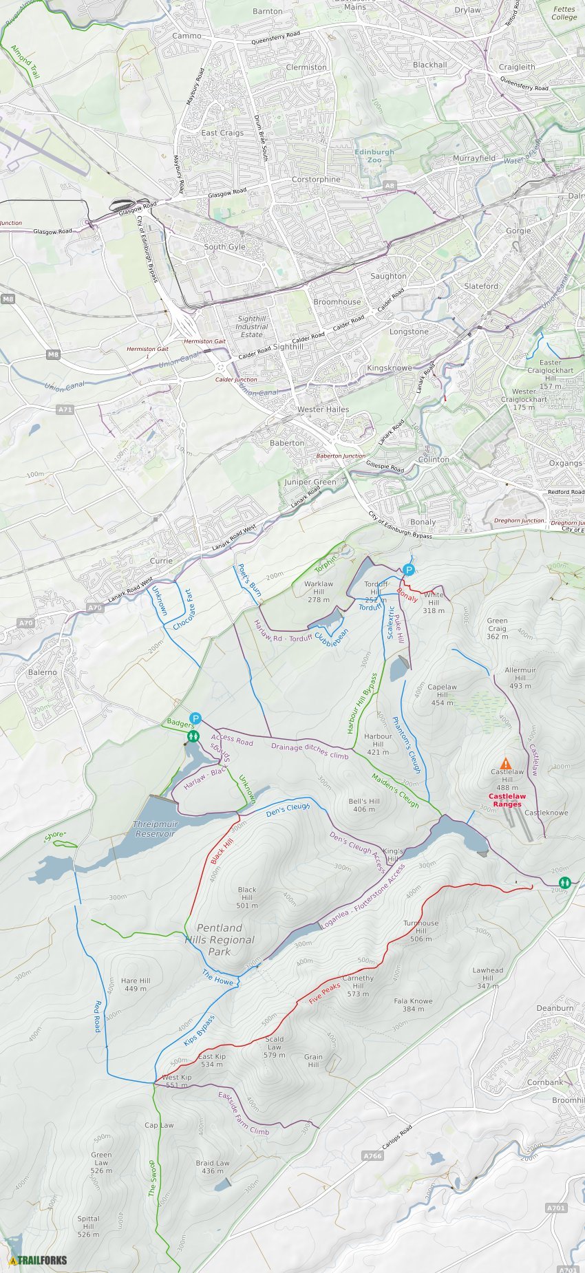 Edinburgh, United Kingdom Mountain Biking Trails Trailforks