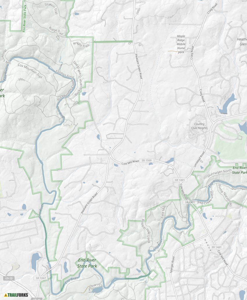 Eno River State Park Trail Map Eno River State Park, Hillsborough Hiking Trails | Trailforks