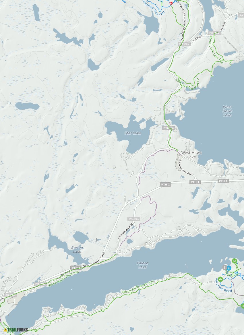 Falcon Lake Hiking Trails Falcon Lake Trans Canada Trail, Falcon Lake Mountain Biking Trails |  Trailforks