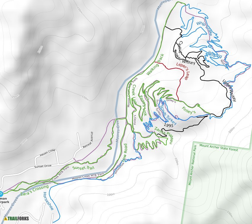 turkey run mountain bike trail