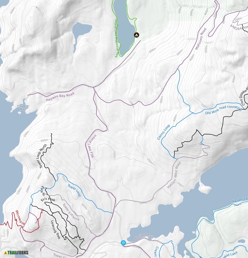 Gallagher Hill, Powell River Mountain Biking Trails Trailforks