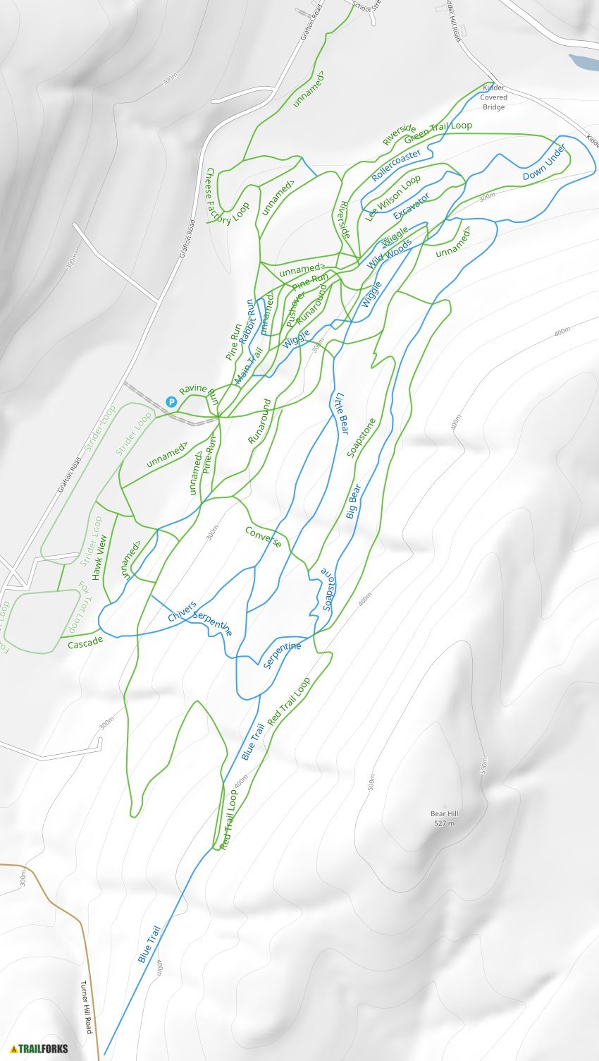 Jungle Habitat Trail Map Grafton Trails & Outdoor Center, Grafton Mountain Biking Trails | Trailforks