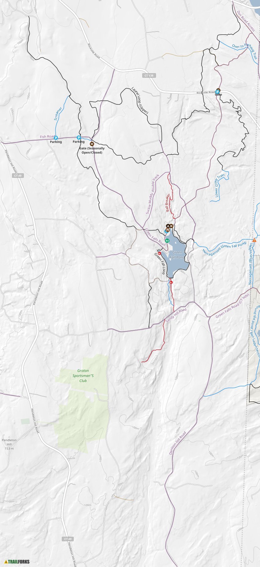 Pachaug State Forest Trail Map Green Falls (Pachaug State Forest) Mountain Biking Trails | Trailforks