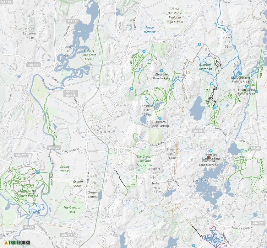 Groton, Massachusetts Mountain Biking Trails Trailforks