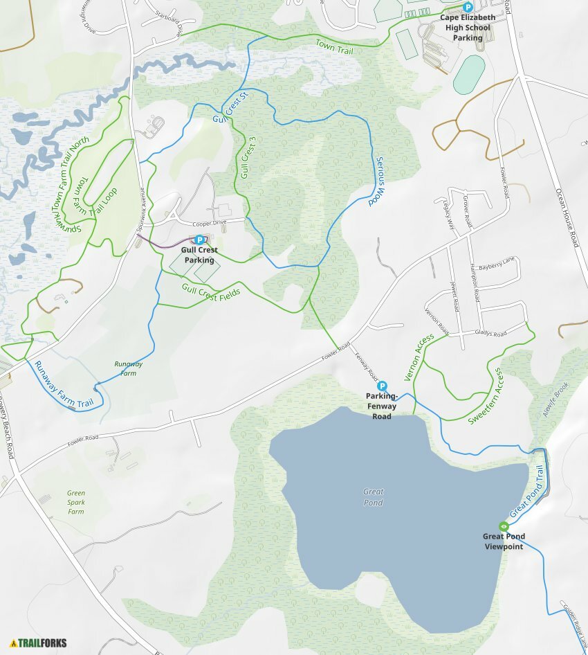 Gullcrest / Great Pond, Cape Elizabeth Mountain Biking Trails | Trailforks