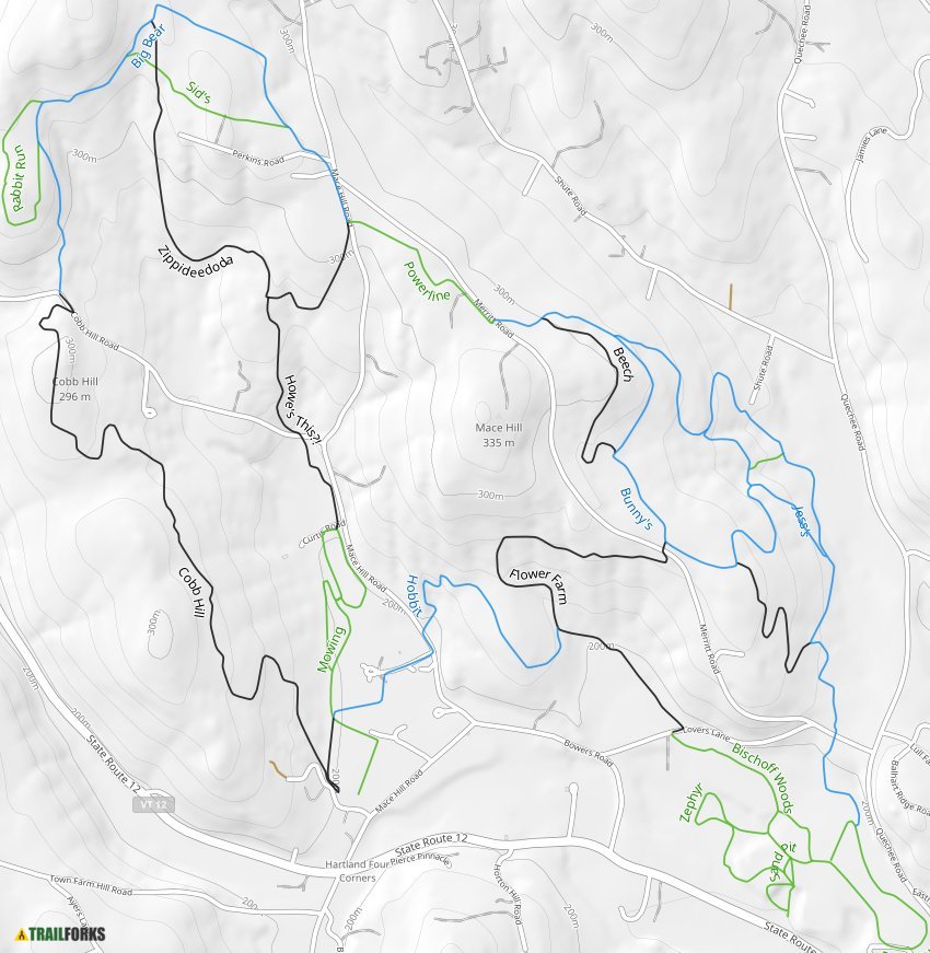Hartland Winter Trails, Hartland Skiing Trails Trailforks
