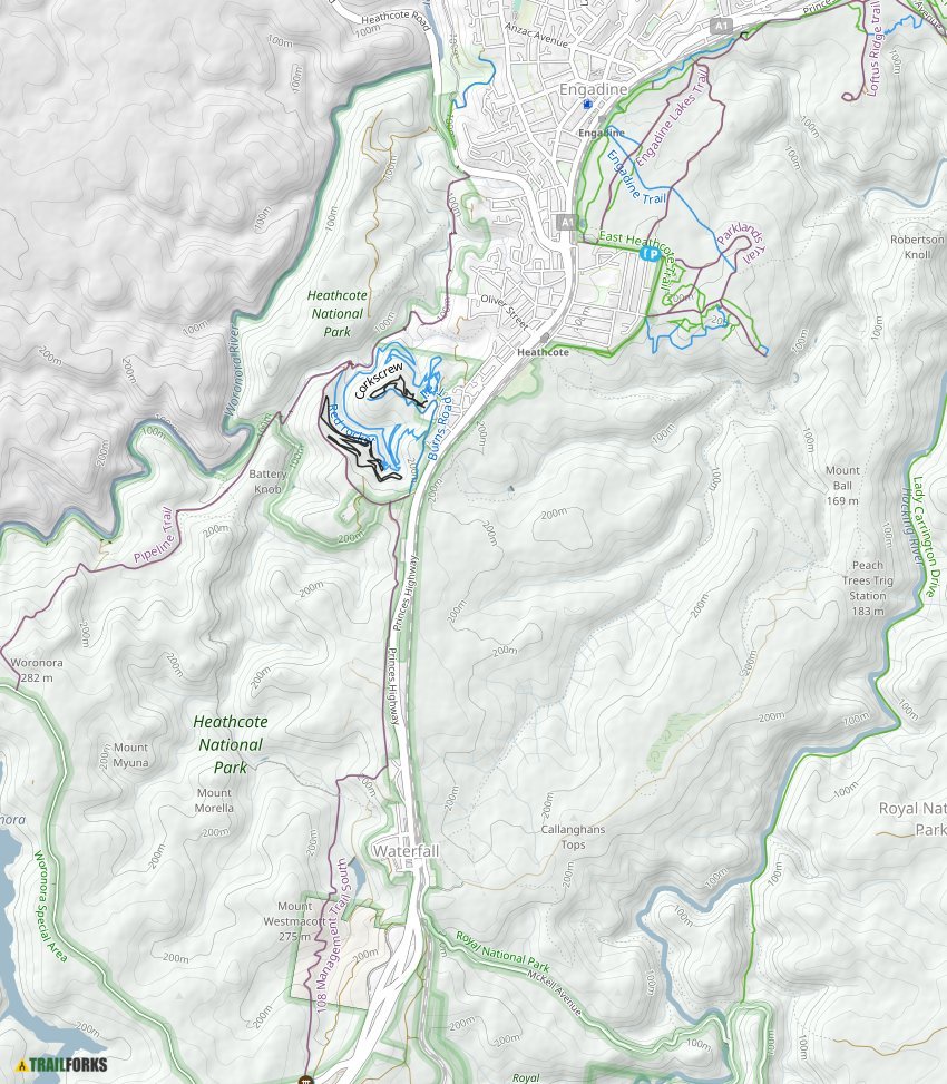 Heathcote National Park, Campbelltown Mountain Biking Trails Trailforks
