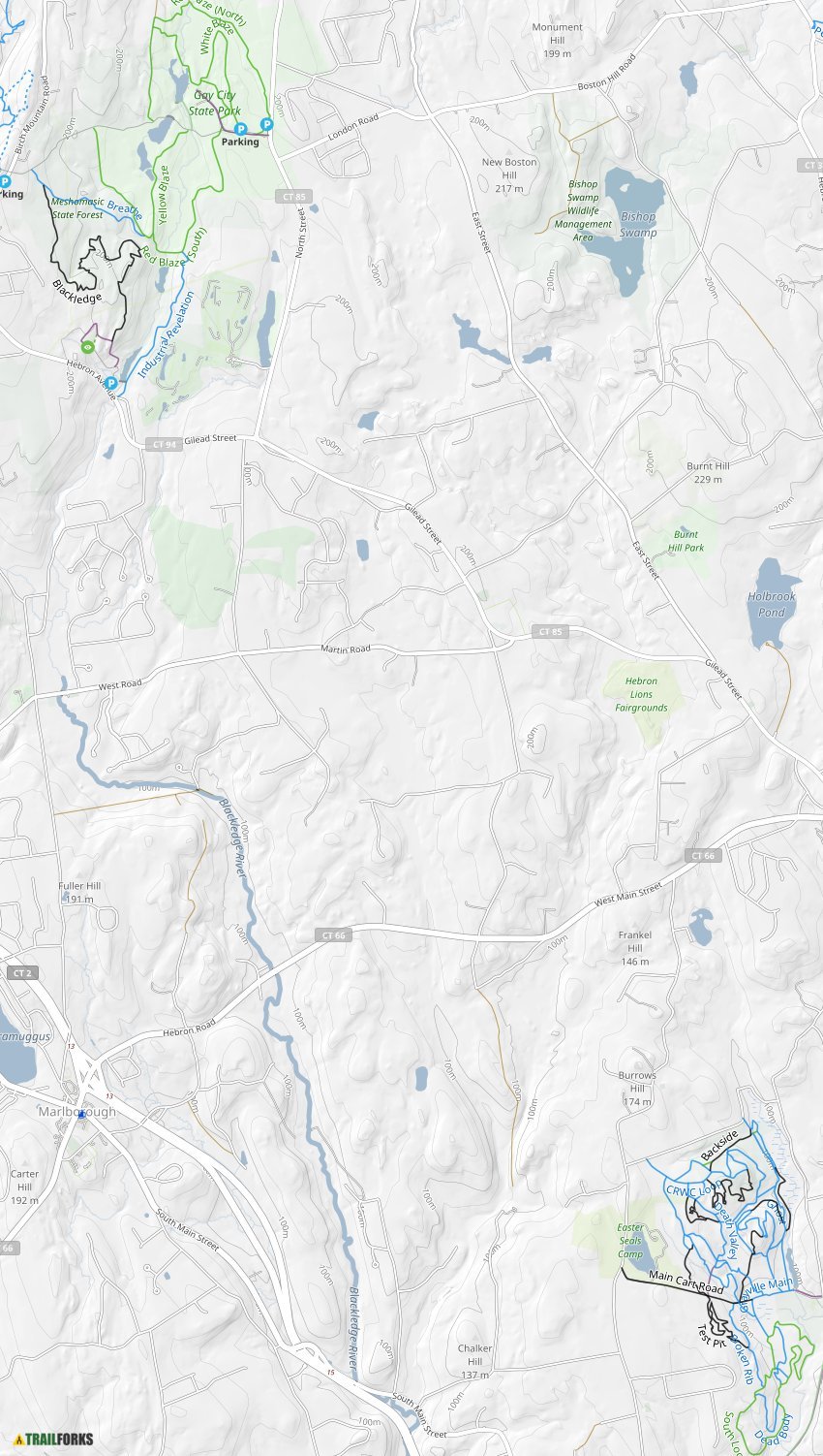 Hebron, Connecticut Mountain Biking Trails Trailforks