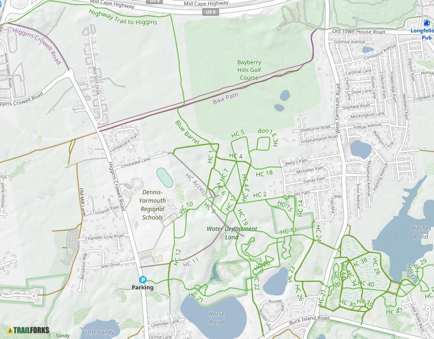 Higgins Crowell, Yarmouth Mountain Biking Trails Trailforks