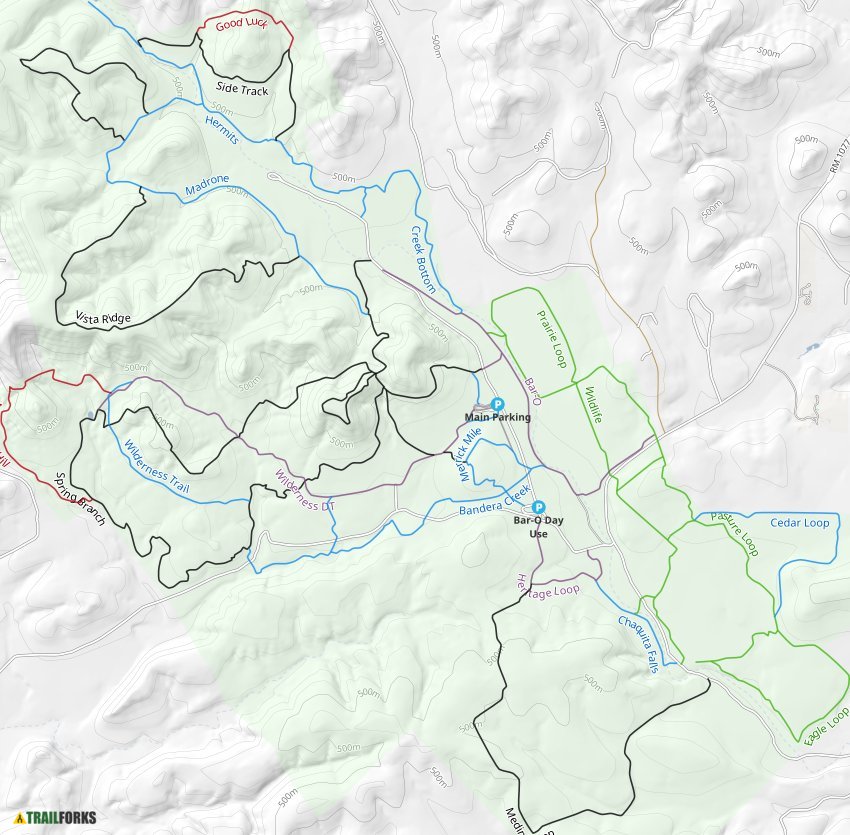 Hill Country State Natural Area, Bandera Mountain Biking Trails ...