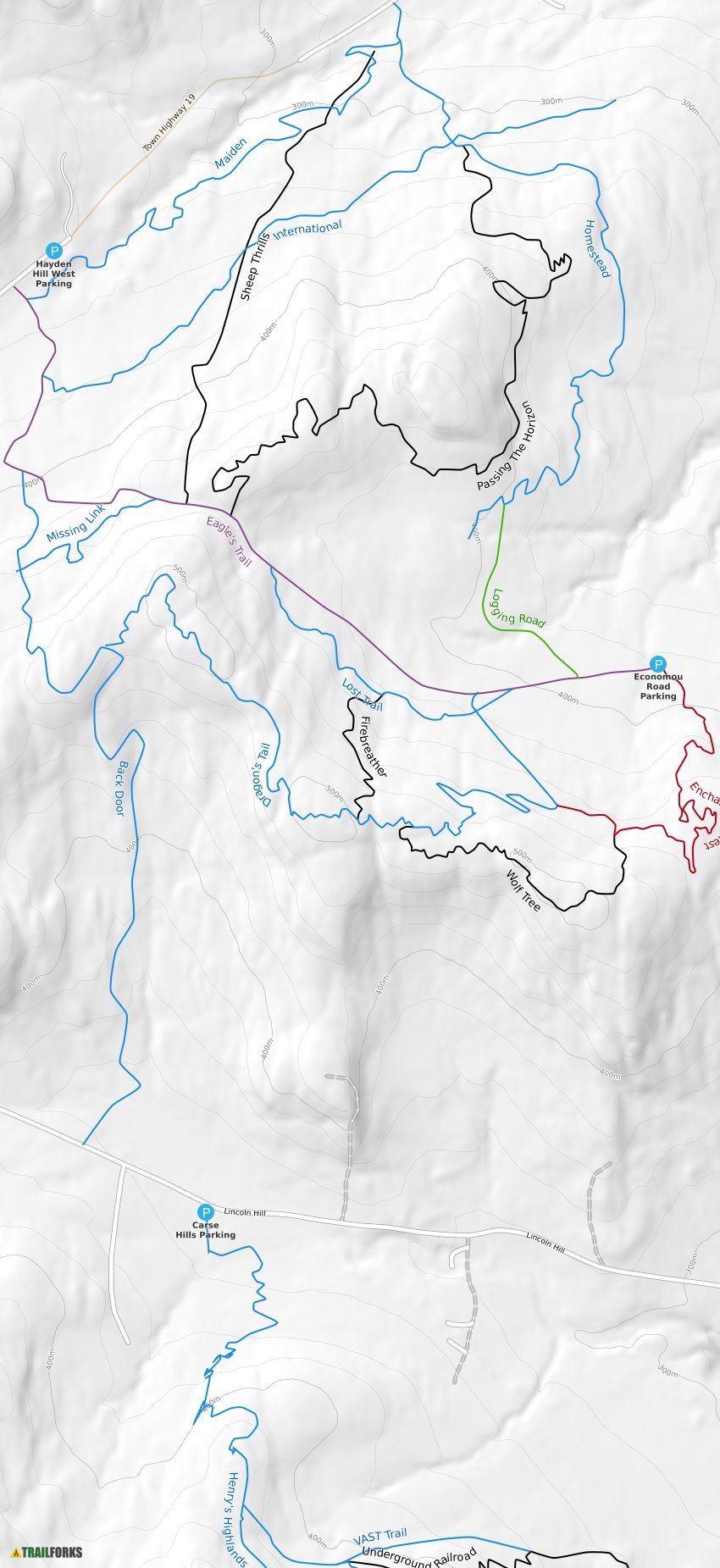Hinesburg Town Forest, Hinesburg Mountain Biking Trails Trailforks
