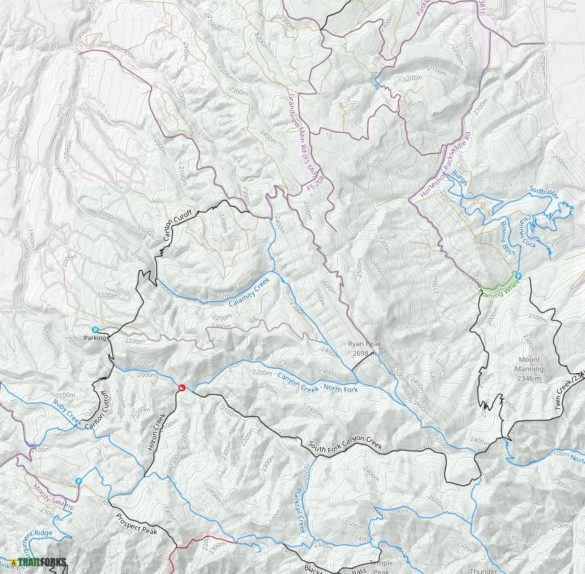Horseshoe Canyon Trail System, Driggs Mountain Biking Trails Trailforks
