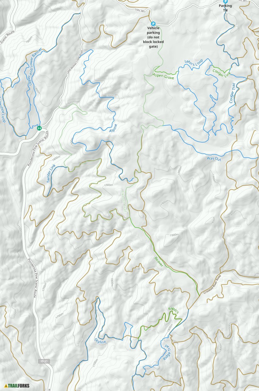 Idaho City Trail System Mountain Biking Trails Trailforks   Idaho City Trail System Trail Map 