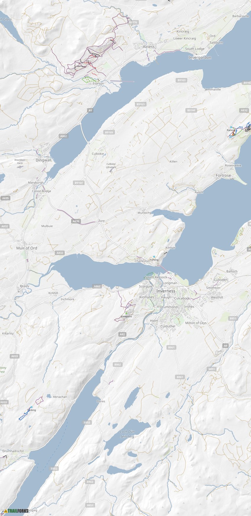 Inverness Cycle Path Map Inverness, United Kingdom Mountain Biking Trails | Trailforks