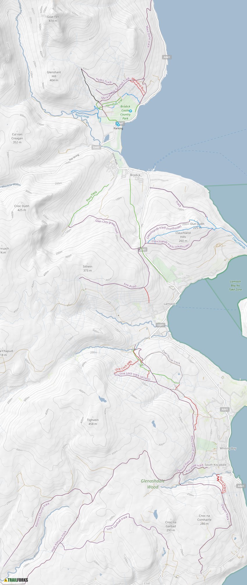 Isle Of Arran, United Kingdom Mountain Biking Trails 