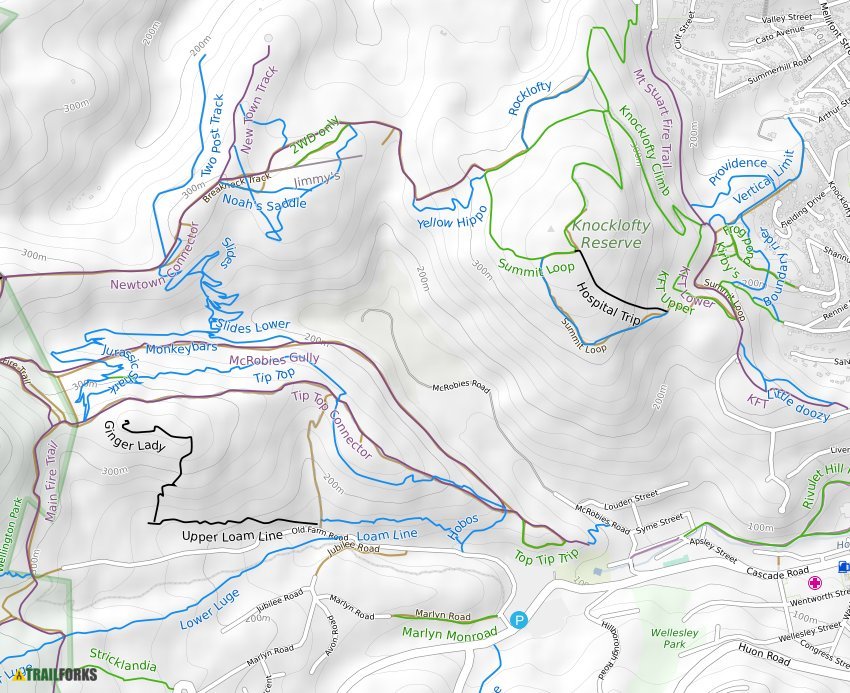 Knocklofty Reserve Mountain Biking Trails 