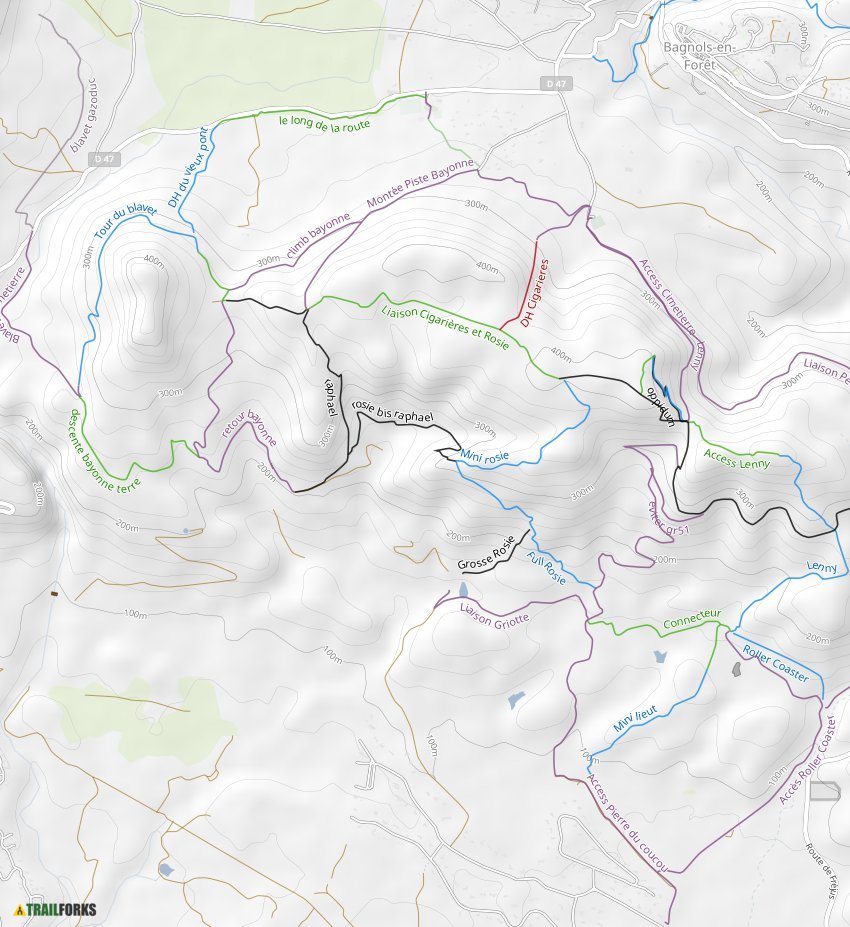 La Bouverie, Bagnols en Foret Mountain Biking Trails | Trailforks