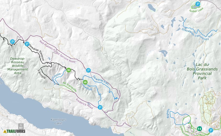 Lac Du Bois Grasslands Mountain Biking Trails | Trailforks