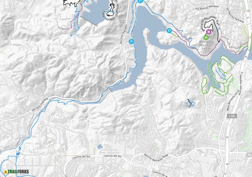 Lake hodges store bike trail