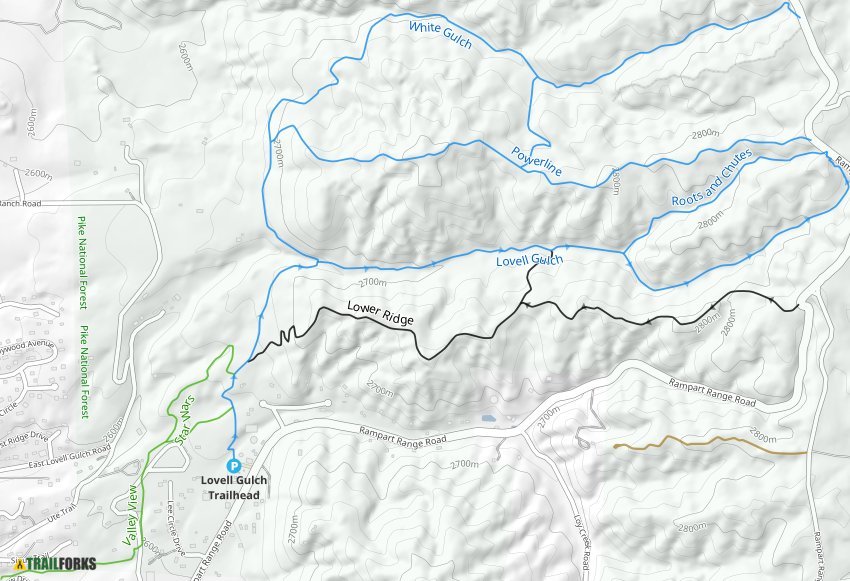 Lovell Gulch, Woodland Park Mountain Biking Trails | Trailforks