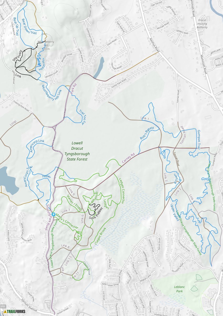 LowellDracutTyngsboro State Forest Mountain Biking Trails Trailforks