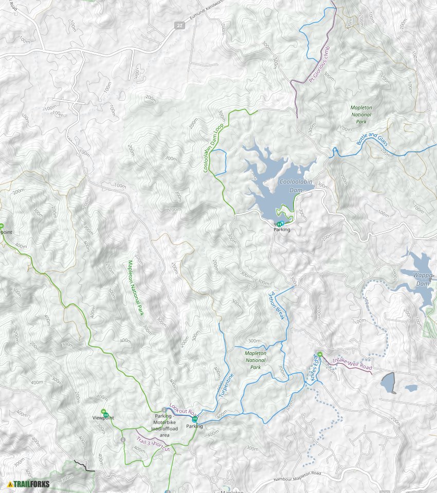 Mapleton National Park, Kenilworth Mountain Biking Trails Trailforks