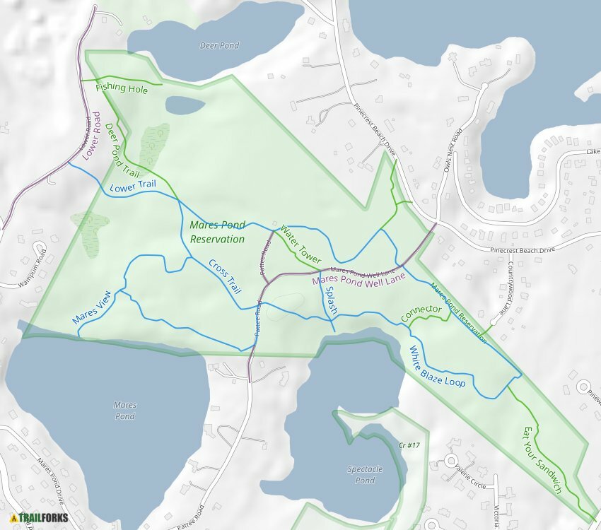 Mares Pond Reservation, Falmouth Mountain Biking Trails Trailforks