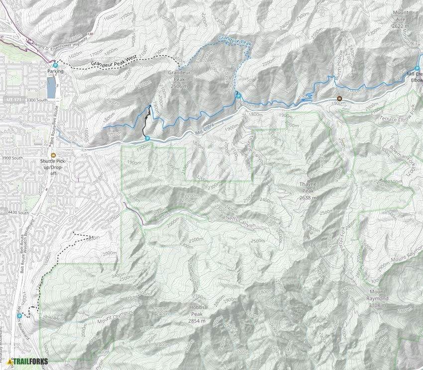 Millcreek Canyon Utah Map Lower Mill Creek Canyon Mountain Biking Trails | Trailforks