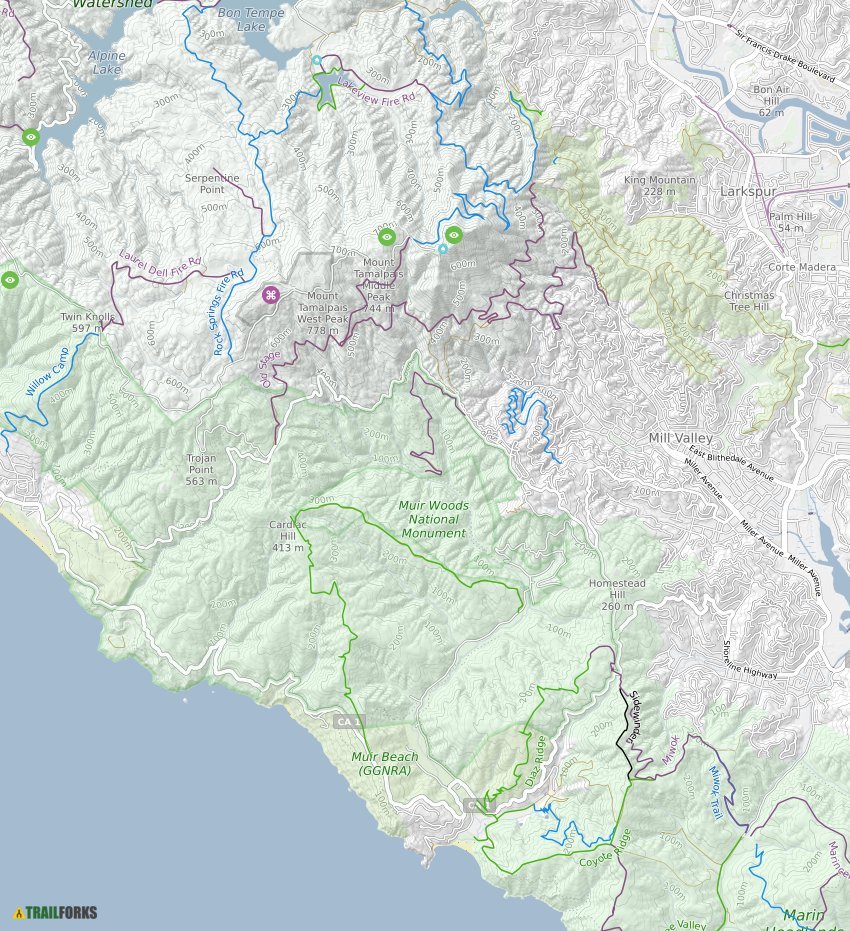 Mill Valley, California Mountain Biking Trails Trailforks