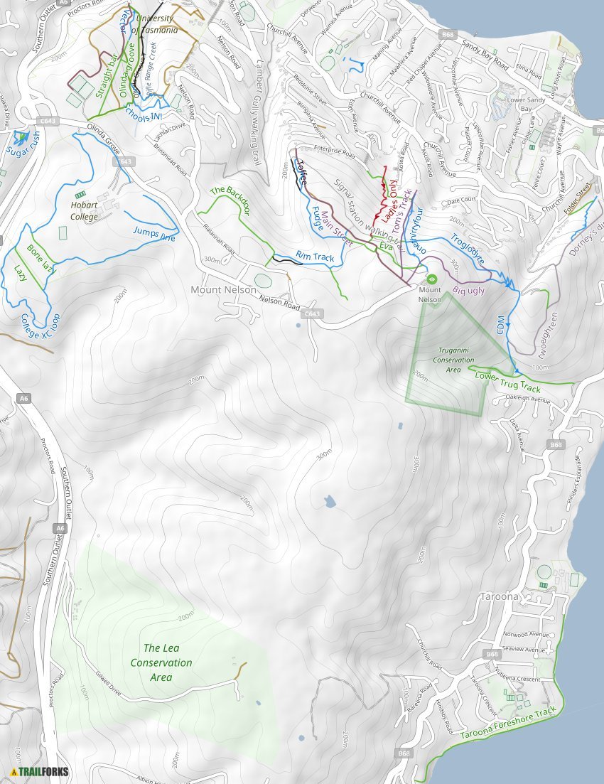 Mount Nelson, Hobart Mountain Biking Trails Trailforks