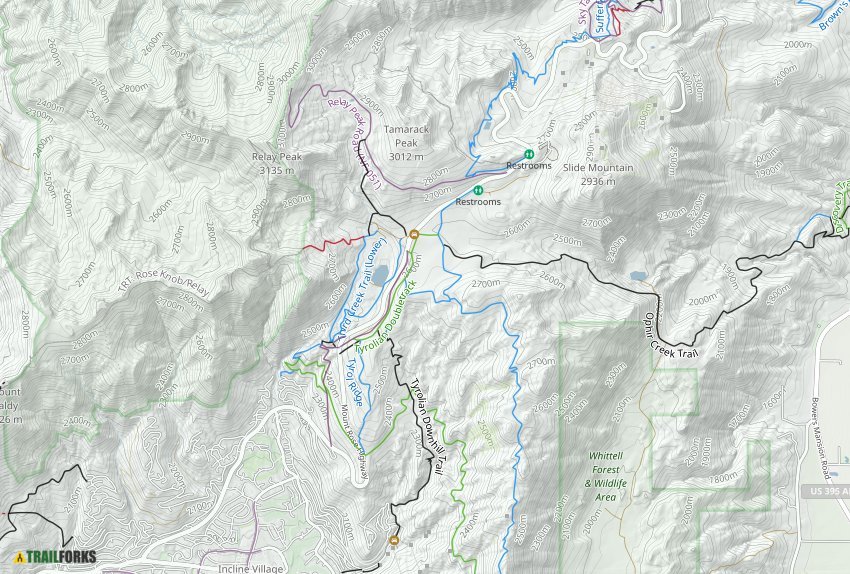 Mount Rose Meadows, Incline Village Mountain Biking Trails Trailforks