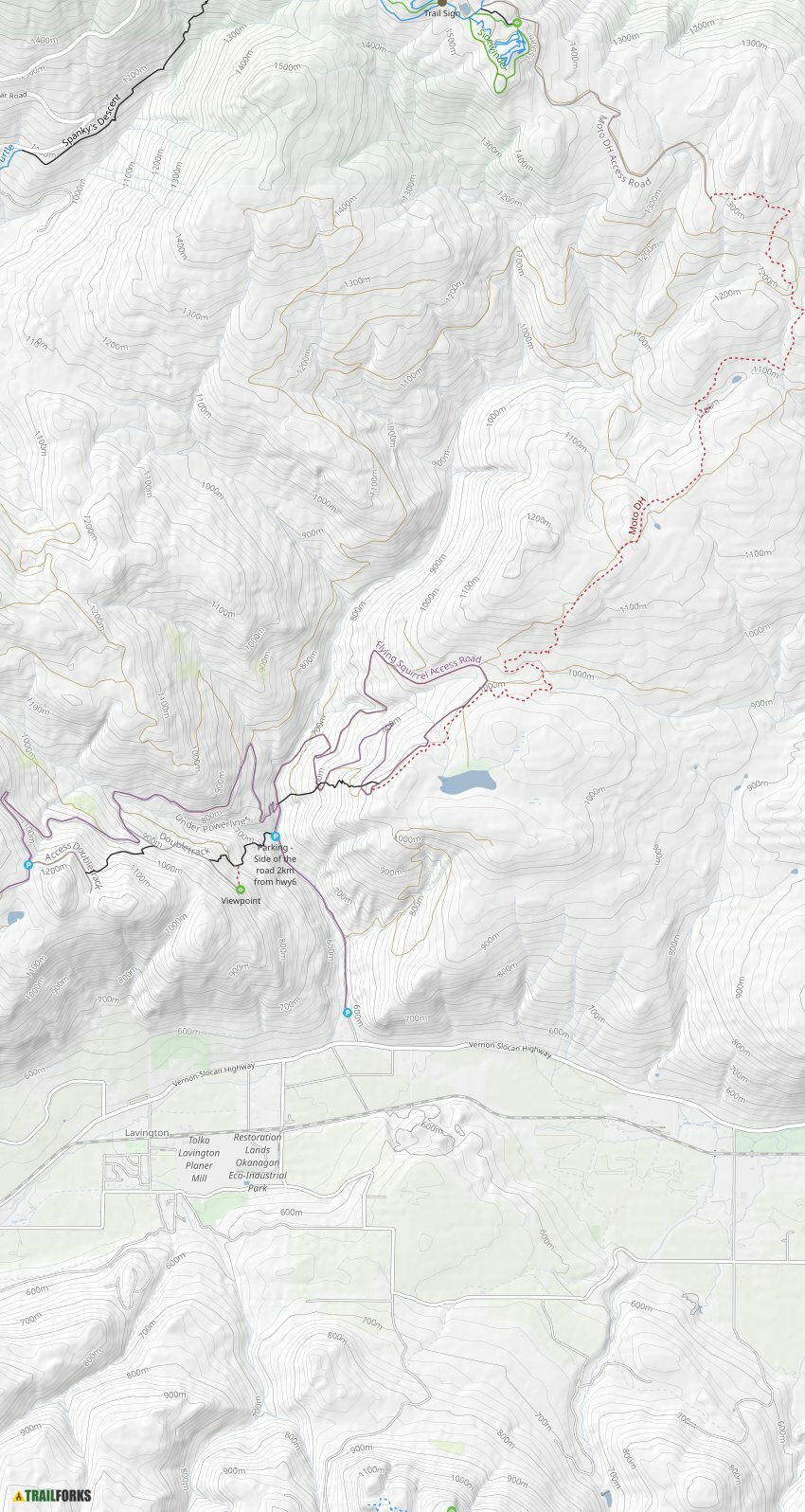 Noble Canyon, Vernon Mountain Biking Trails Trailforks