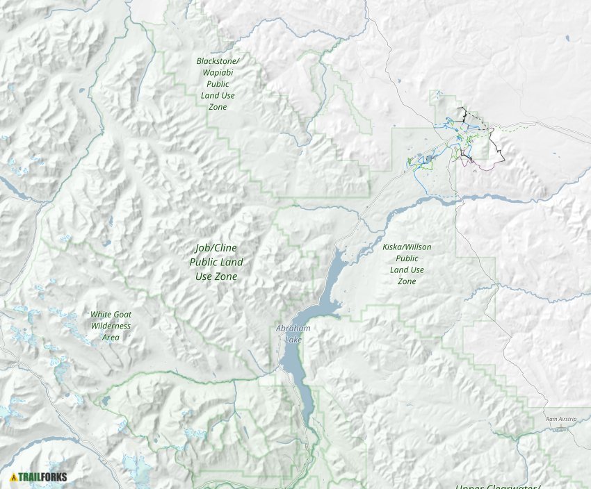 Nordegg Alberta Skiing Trails Trailforks   Nordegg Trail Map 