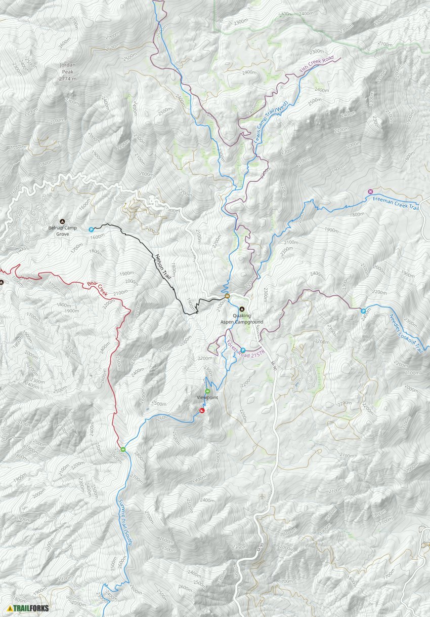 Sequoia national outlet forest trail map