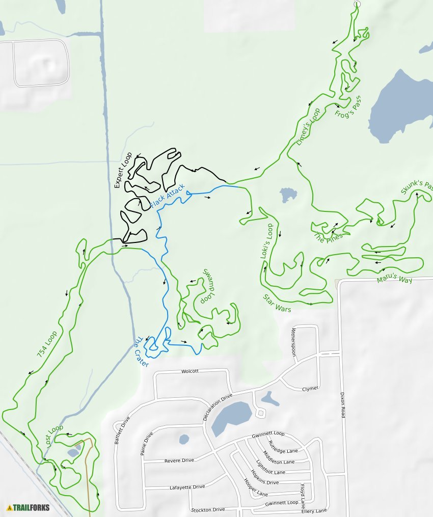 Novi Michigan Mountain Biking Trails Trailforks   Novi Trail Map 