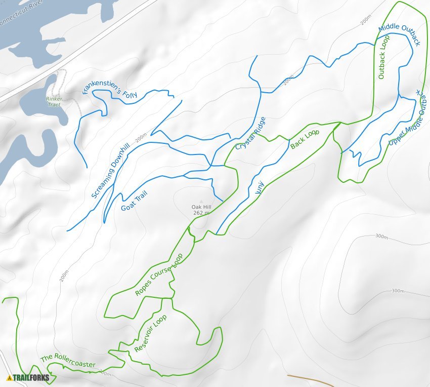 Oak Hill Trail Map Oak Hill, Hanover Mountain Biking Trails | Trailforks