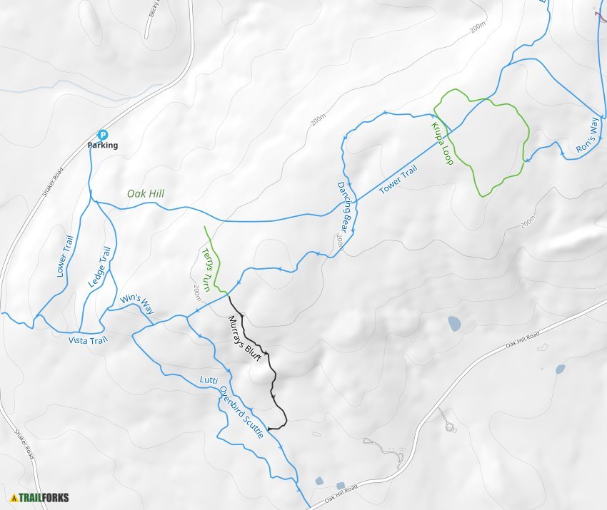 Oak Hill Trail Map Oak Hill, Loudon Mountain Biking Trails | Trailforks