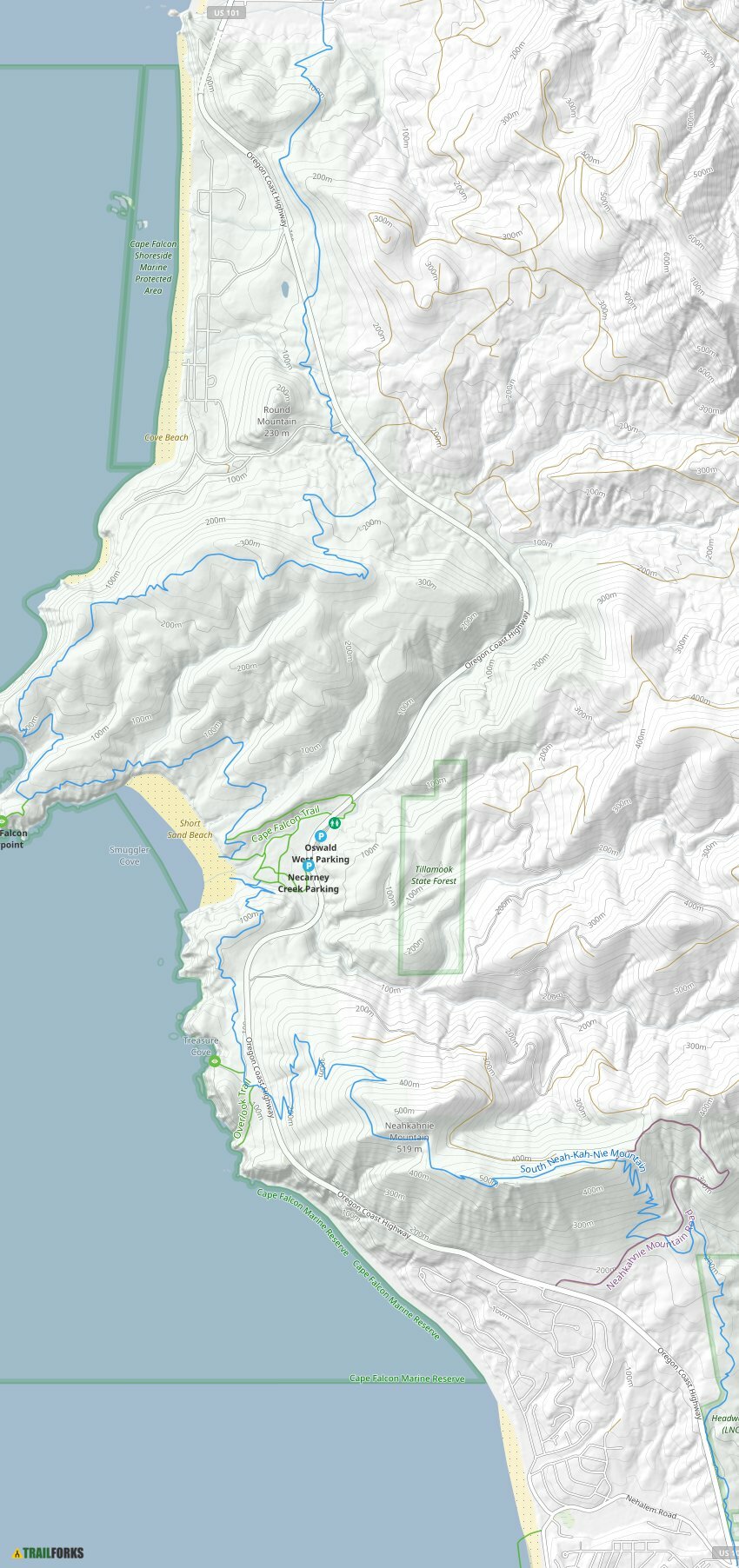 Oswald west state 2025 park trail map