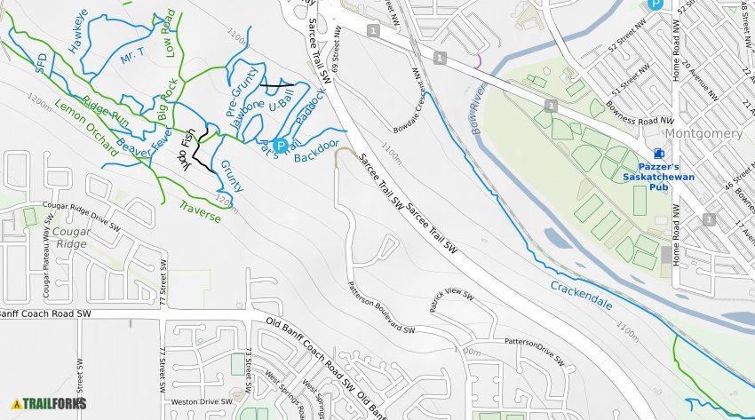 Calgary Bike Trail Map Paskapoo Slopes Mountain Biking Trails | Trailforks