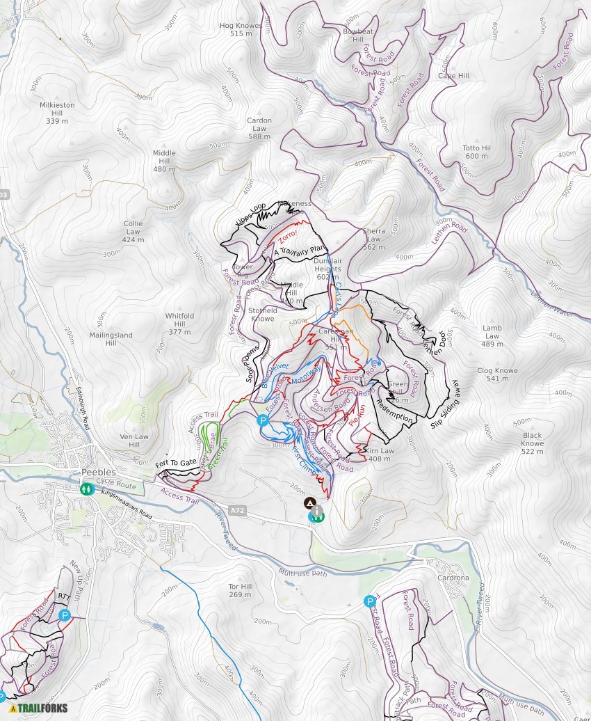 Glentress store mtb map