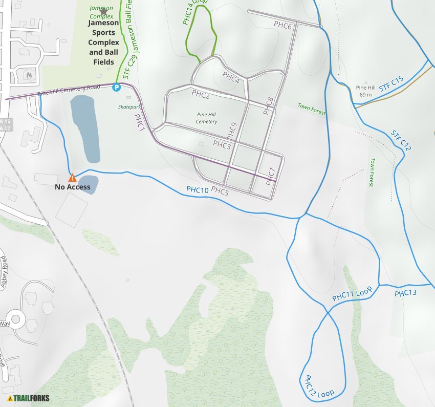 Pine Hill Cemetry and Ward Parks Pond, Sherborn Mountain Biking Trails