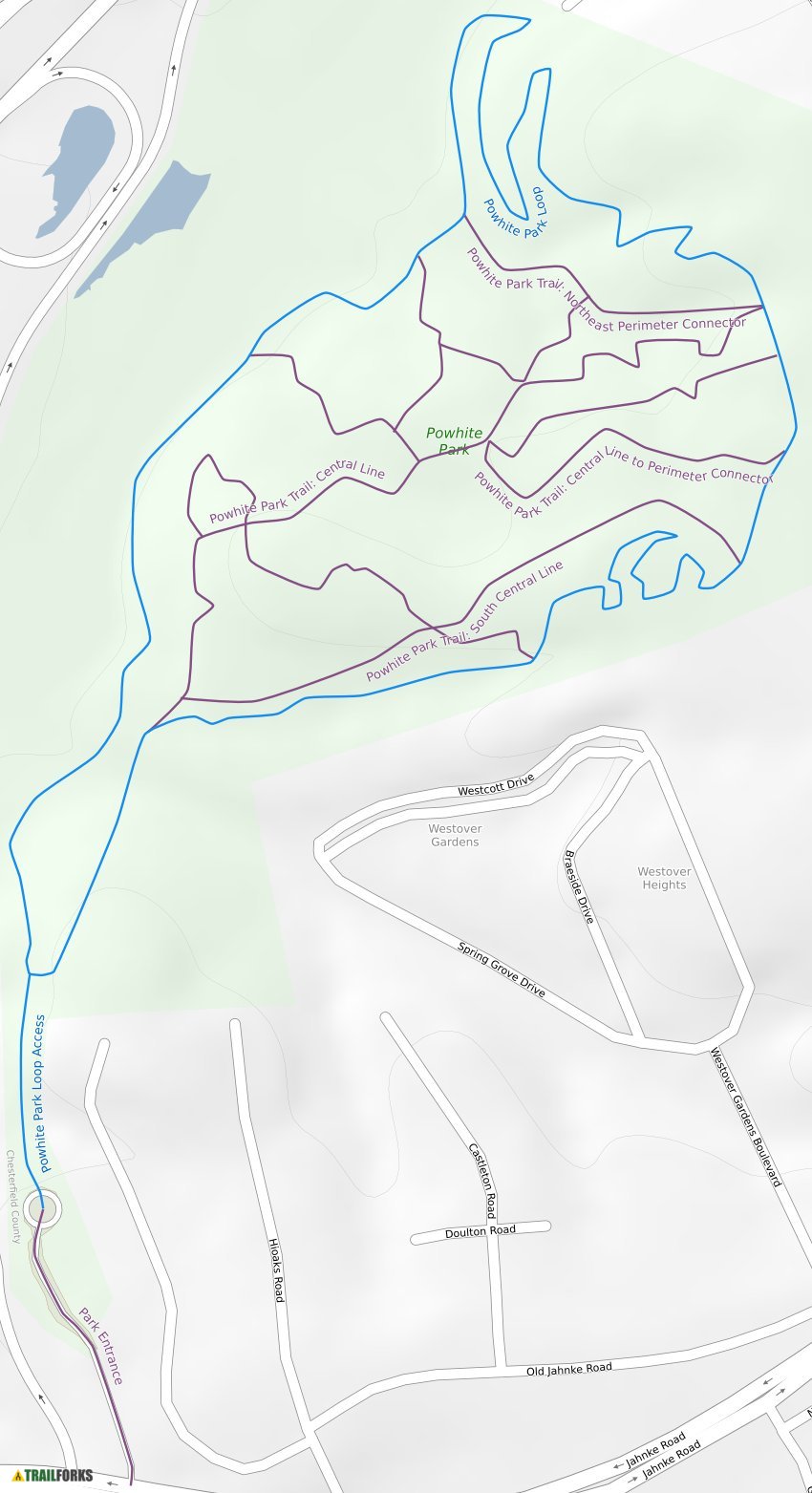 powhite park mountain bike trail