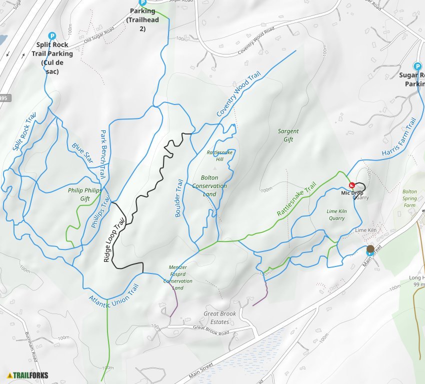 Rattlesnake Mountain Trail Map Rattlesnake Hill, Bolton Mountain Biking Trails | Trailforks