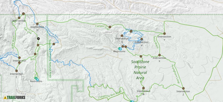 Red Mountain Soapstone Prairie - Red Mountain Soapstone Prairie 1391 Trail Map 