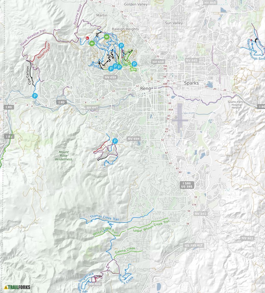 Reno, Nevada Mountain Biking Trails | Trailforks