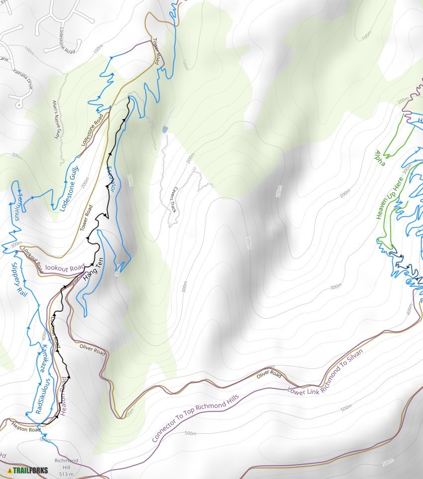 Richmond Bike Trail Map Richmond Hills Mountain Biking Trails | Trailforks